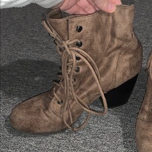 Brown booties